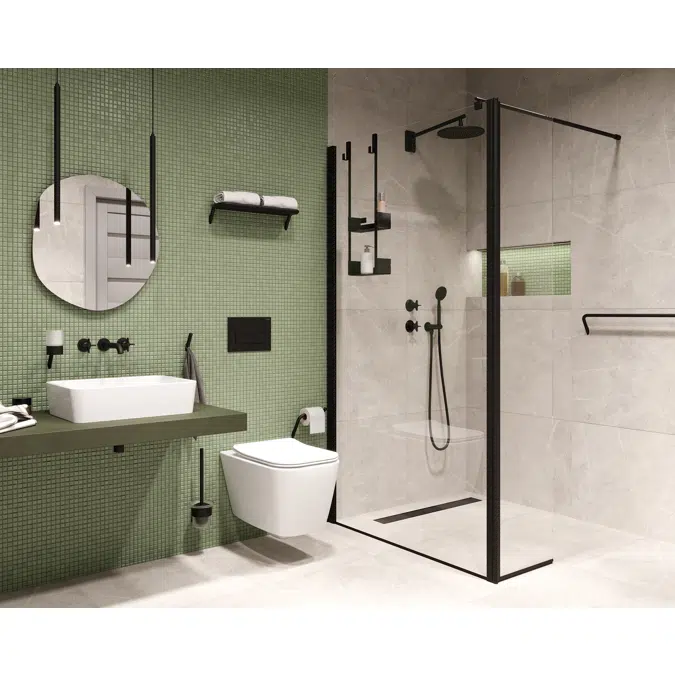 Kerria Plus, Shower wall / walk-in 100 cm