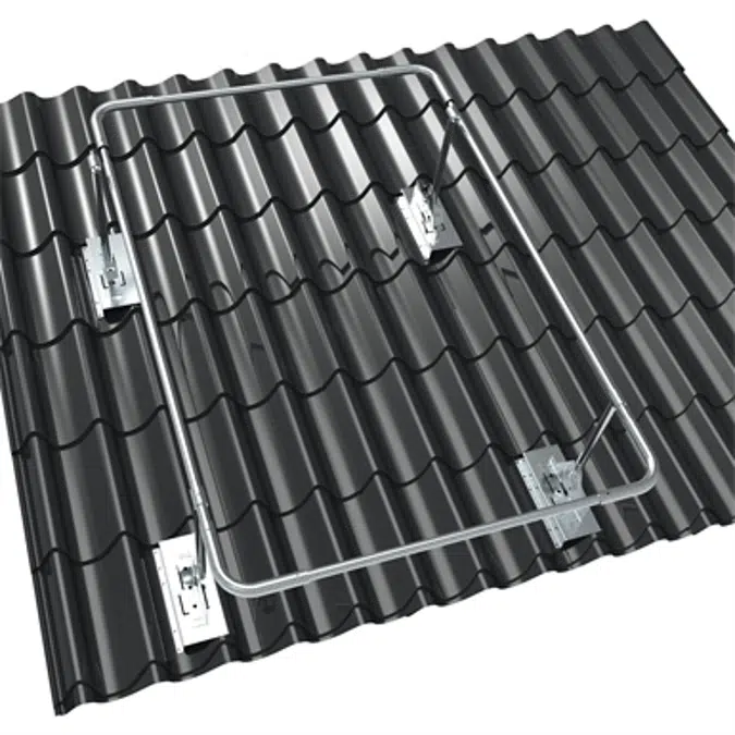 Guard rail system type O for metal and membrane roofs