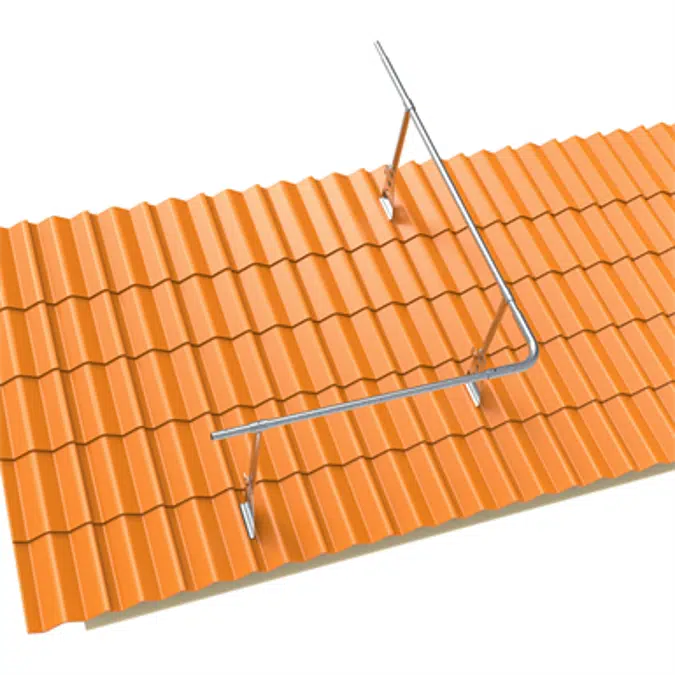 Guard rail system type L for clay tile roofs