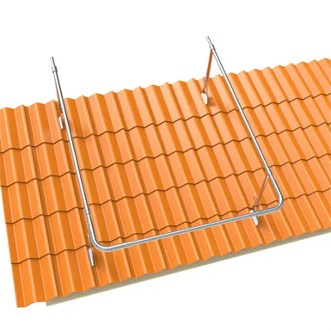 Guard rail system type U for clay tile roofs