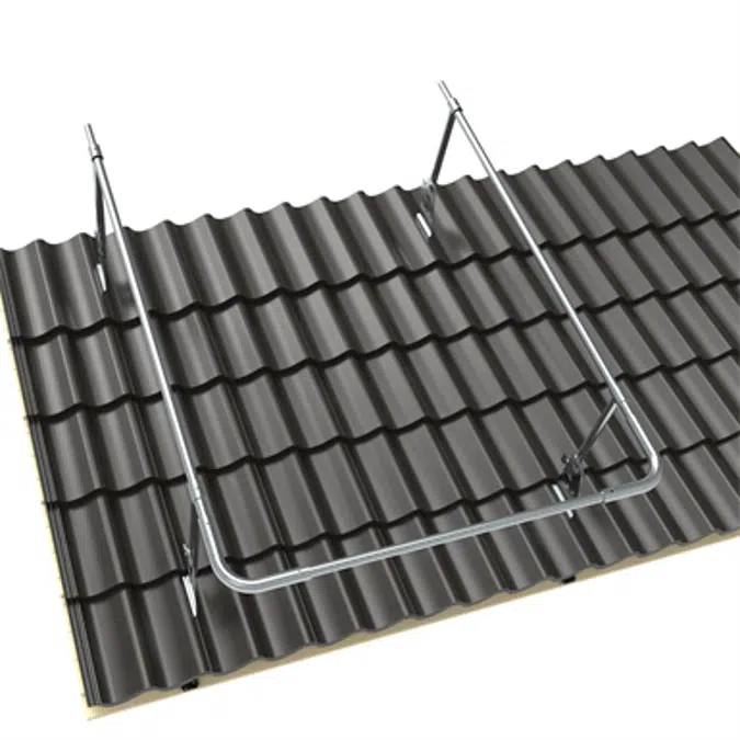 Guard rail system type U for concrete tile roofs