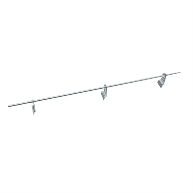 Ridge rail system for clay tile roofs