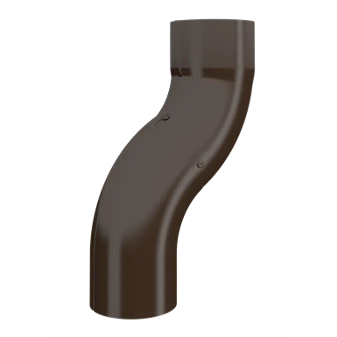 One piece bend for round downpipe 120