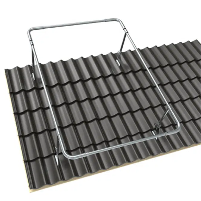 Guard rail system type O for concrete tile roofs