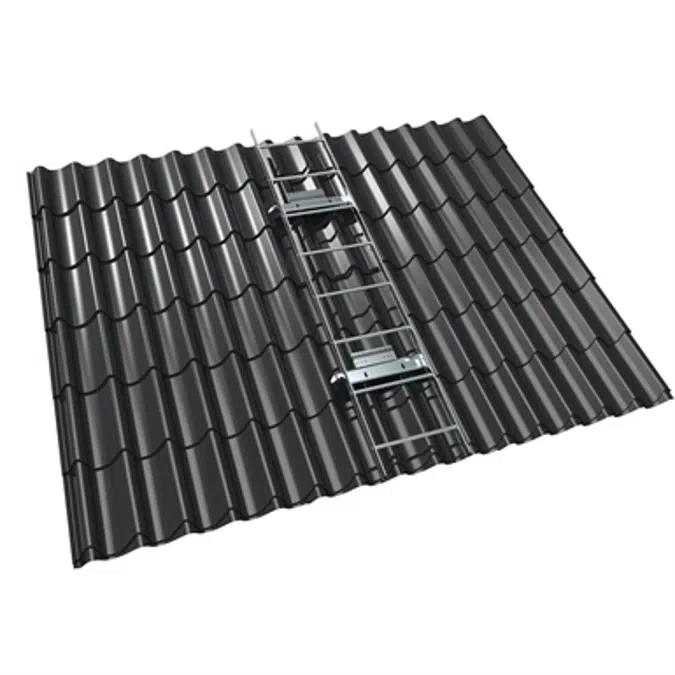 Roof ladder system for metal and membrane roofs