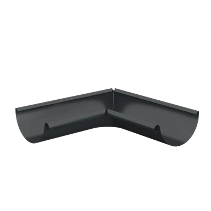 Inner gutter angle for half round gutter 125