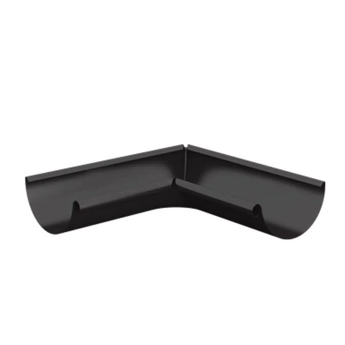 Inner gutter angle for half round gutter 125