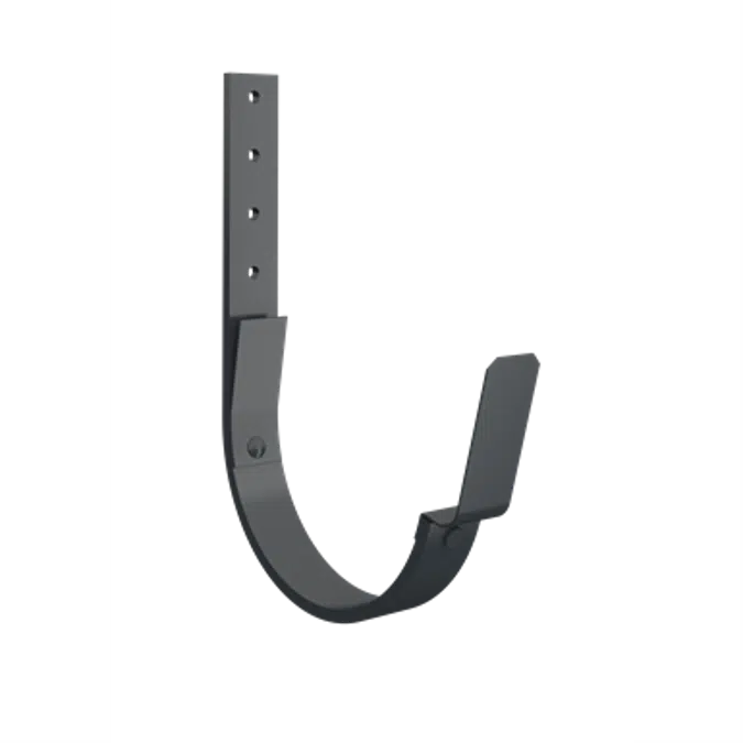 Rafter bracket with clips for half round gutter 125