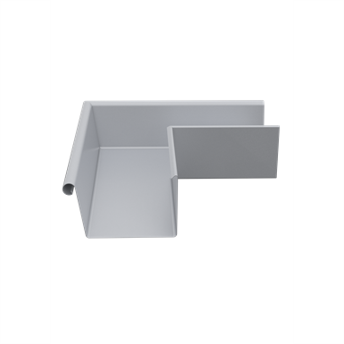 Outer gutter angle for rectangular gutter 140