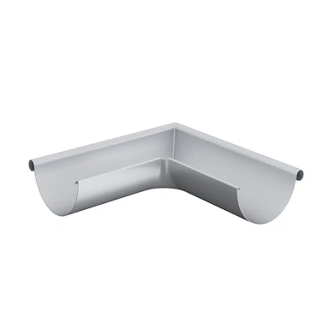 Outer gutter angle for half round gutter 100