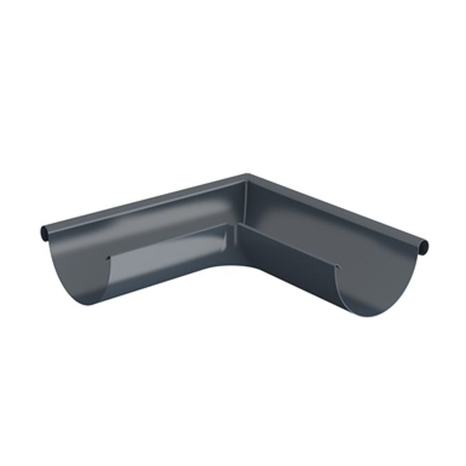 Outer gutter angle for half round gutter 100