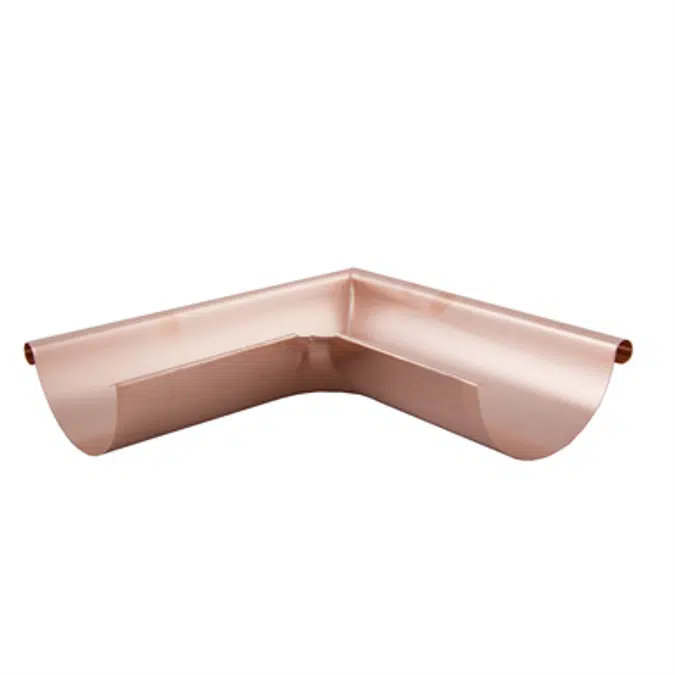 Outer gutter angle for half round gutter 100