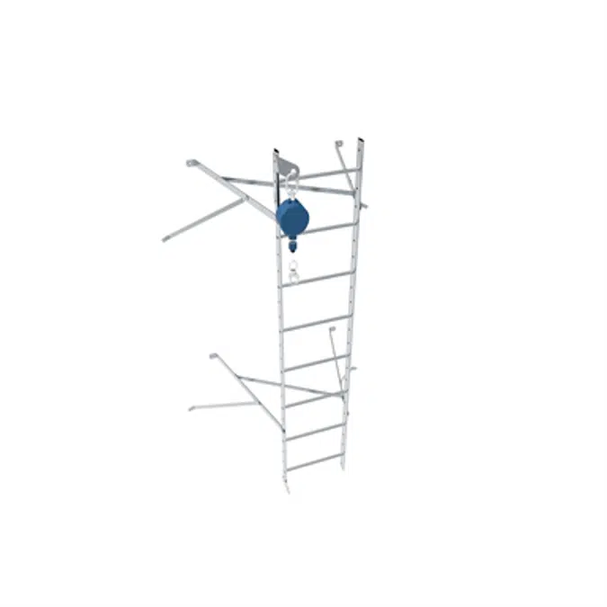 Wall ladder system with 850 offset