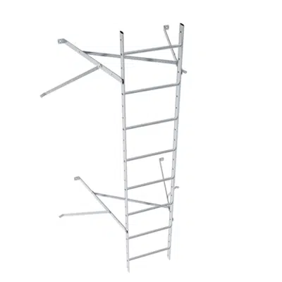 Wall ladder system with 850 offset