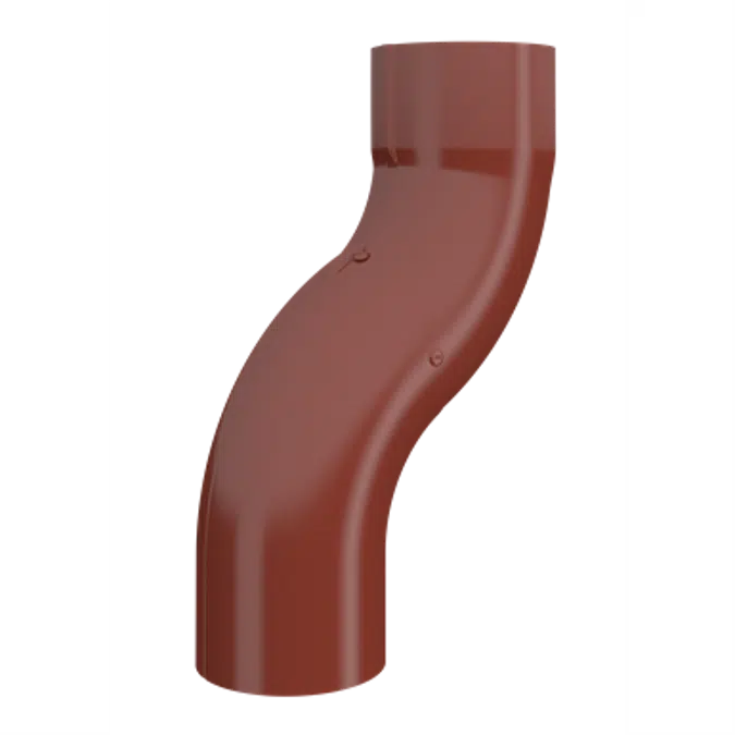 One piece bend for round downpipe 87