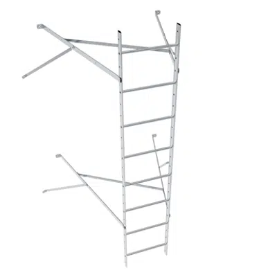 Wall ladder system with 1250 offset
