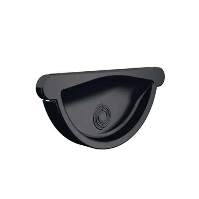 Universal stop end for half round gutter 125
