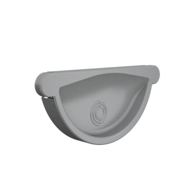 Universal stop end for half round gutter 125