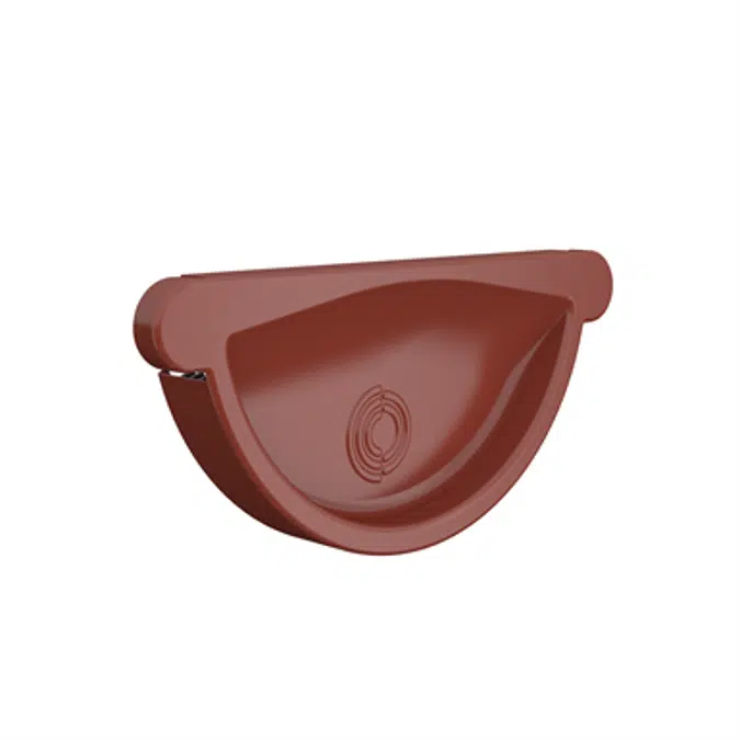 Universal stop end for half round gutter 125