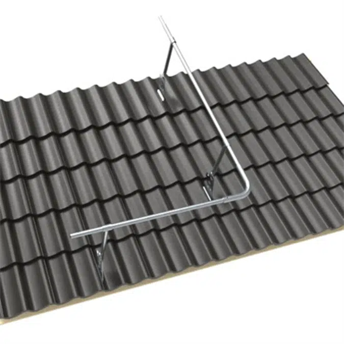 Guard rail system type L for concrete tile roofs