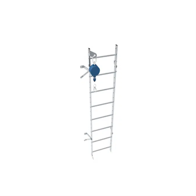 Wall ladder system with 150 offset