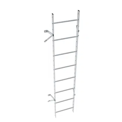Wall ladder system with 150 offset