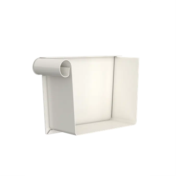 Left stop end for rectangular gutter 140