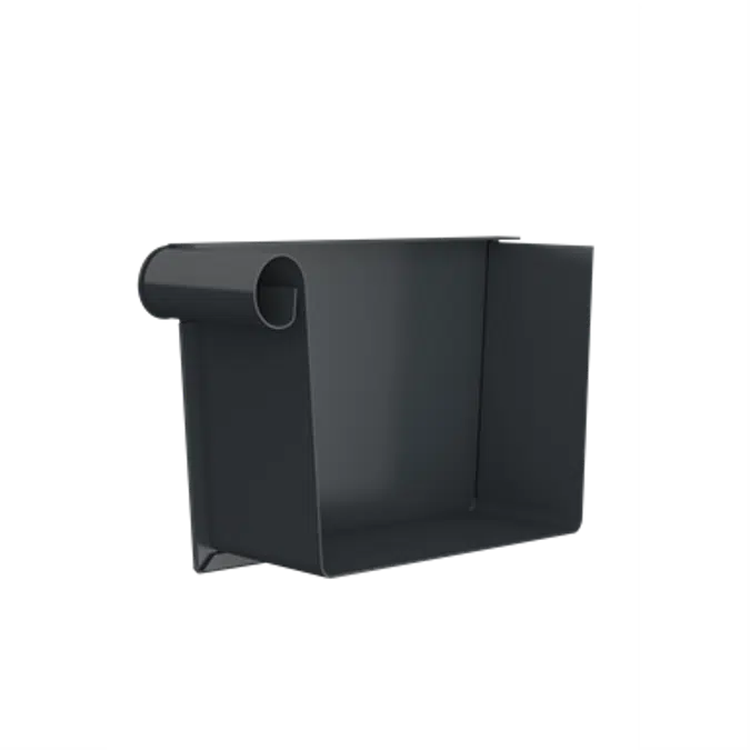 Left stop end for rectangular gutter 140
