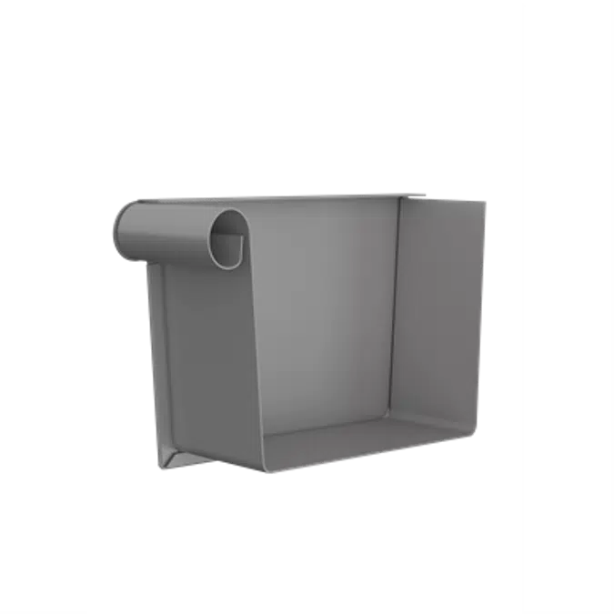 Left stop end for rectangular gutter 140