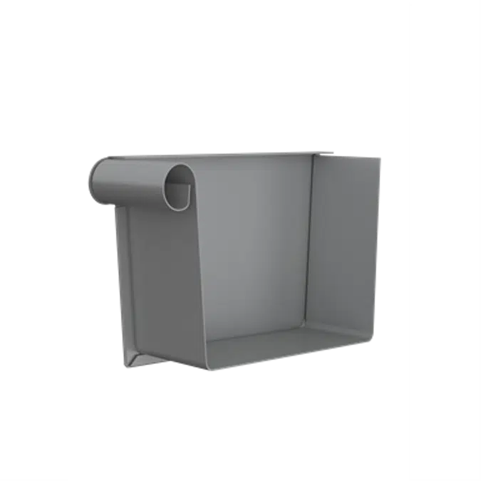Left stop end for rectangular gutter 140