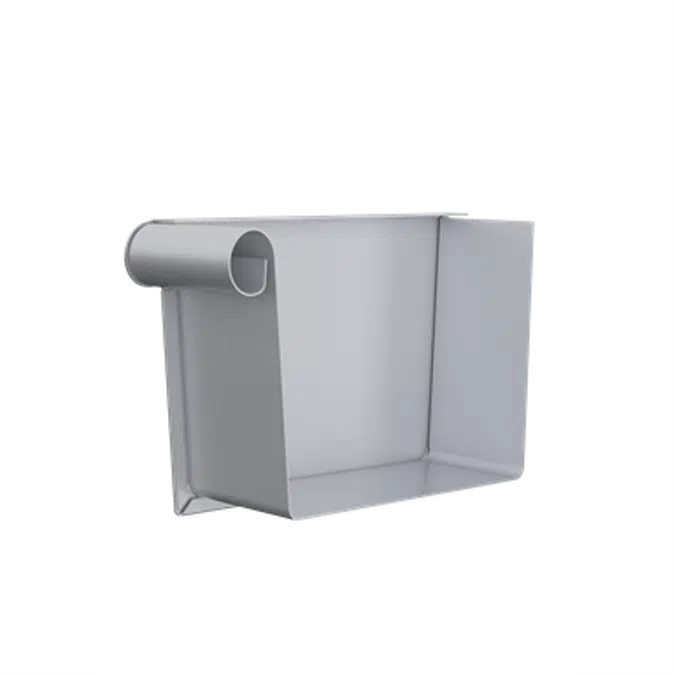 Left stop end for rectangular gutter 140