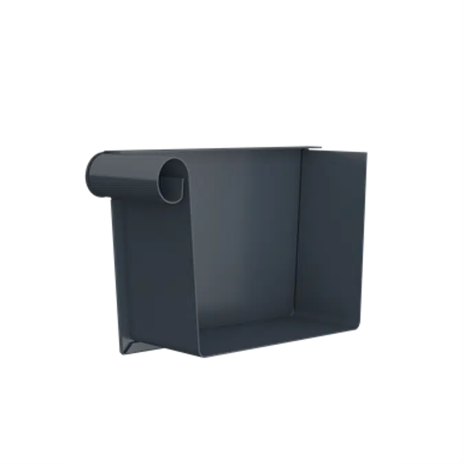 Left stop end for rectangular gutter 140