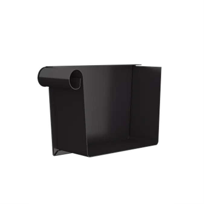 Left stop end for rectangular gutter 140