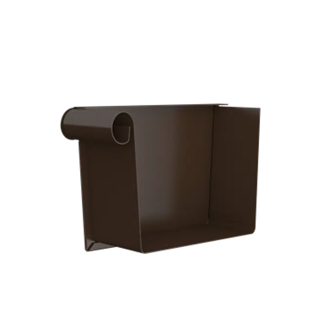 Left stop end for rectangular gutter 140