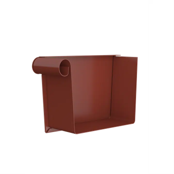 Left stop end for rectangular gutter 140