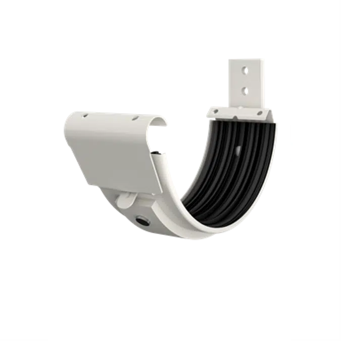 Bracket with gutter joint for half round gutter 150