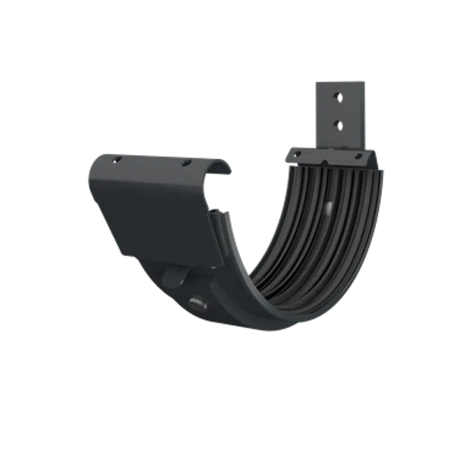 Bracket with gutter joint for half round gutter 150