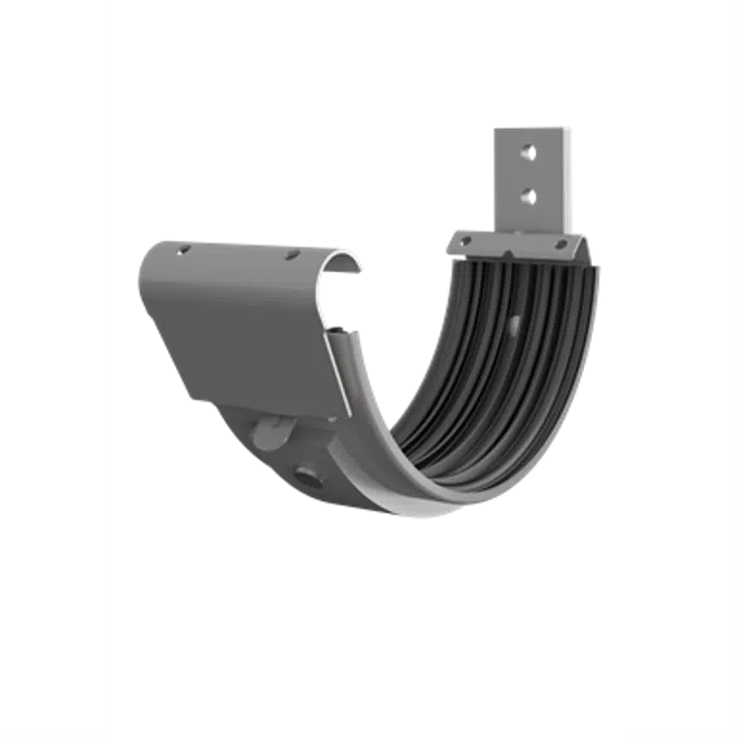 Bracket with gutter joint for half round gutter 150