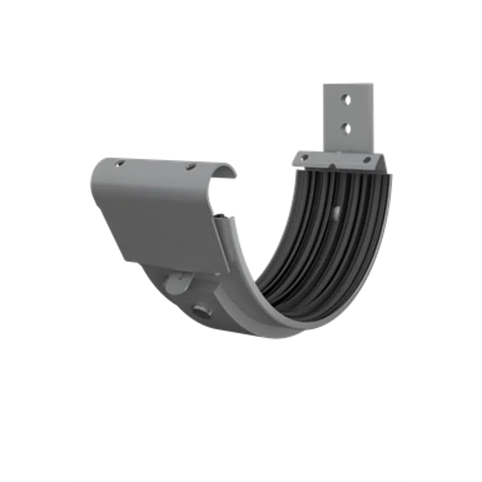 Bracket with gutter joint for half round gutter 150
