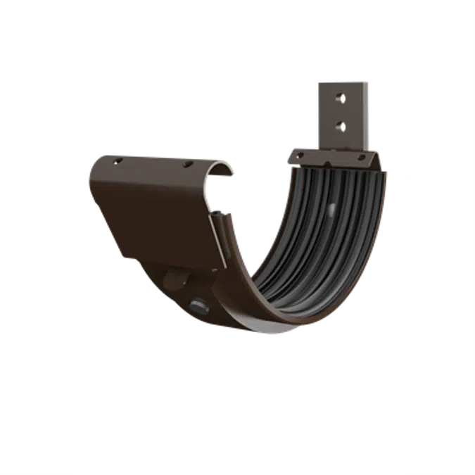 Bracket with gutter joint for half round gutter 150