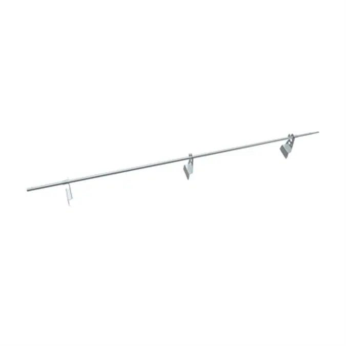 Ridge rail system for concrete tile roofs
