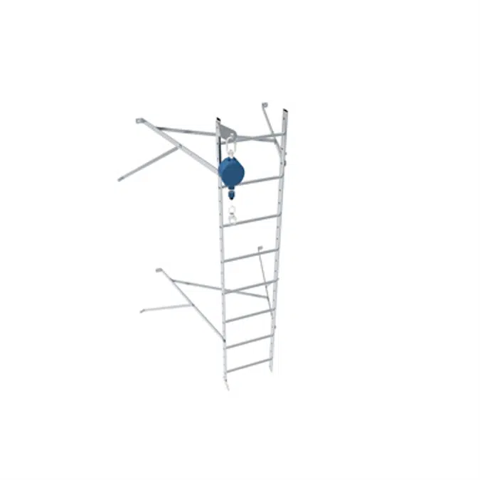 Wall ladder system with 1050 offset
