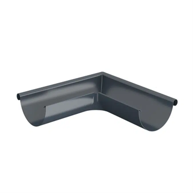 Outer gutter angle for half round gutter 125