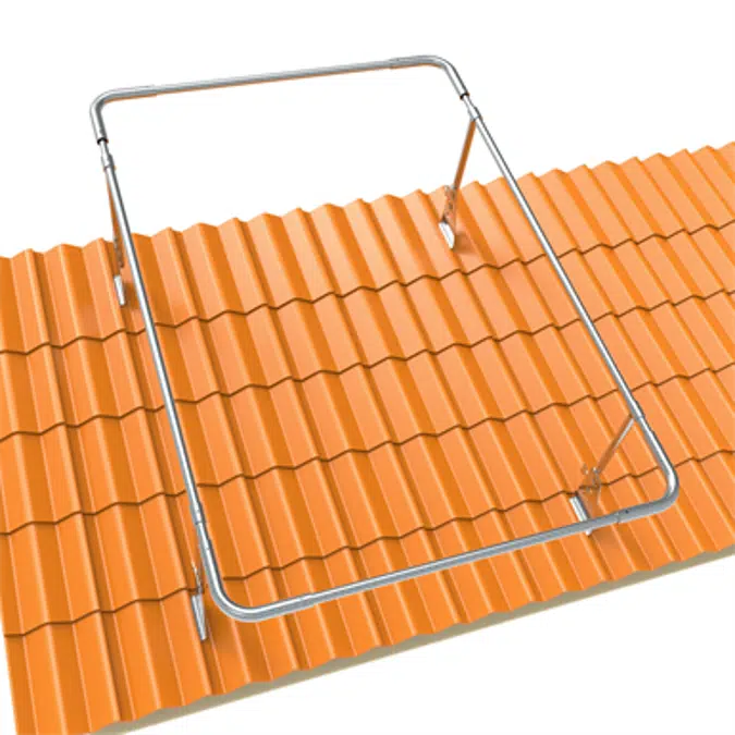 Guard rail system type O for clay tile roofs