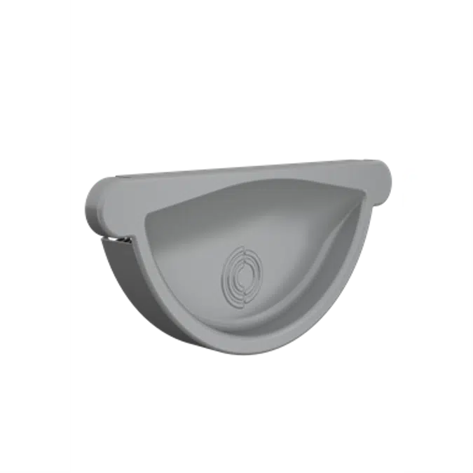 Universal stop end for half round gutter 150