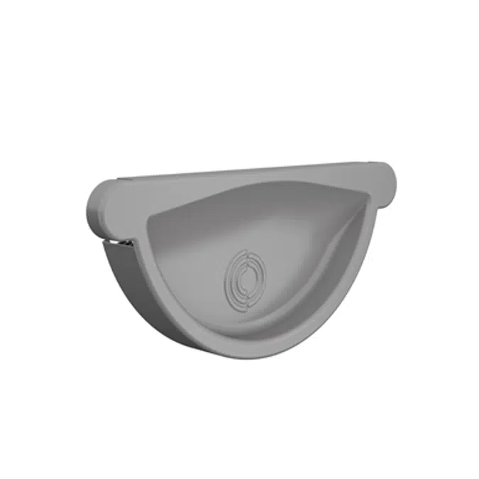 Universal stop end for half round gutter 150