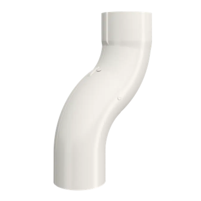 One piece bend for round downpipe 100