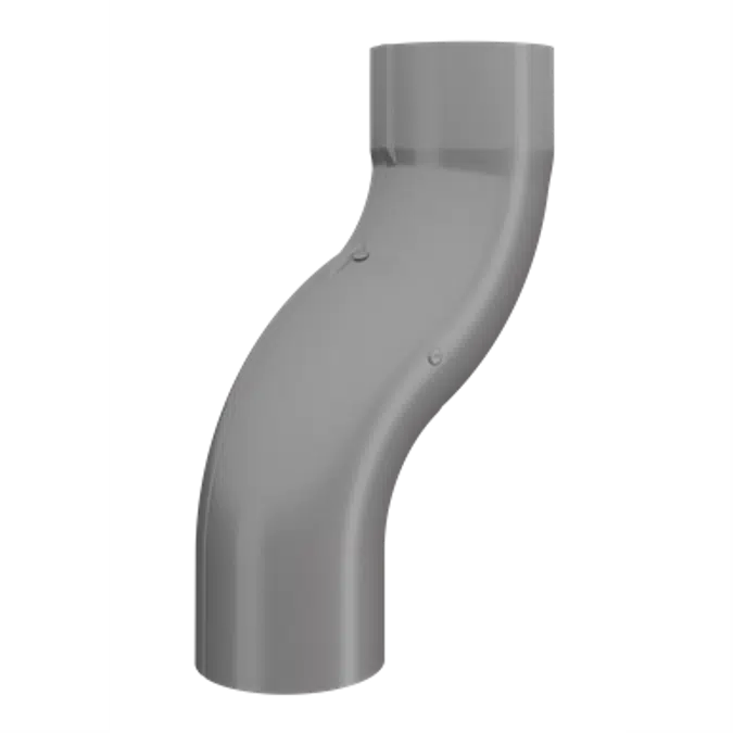 One piece bend for round downpipe 100