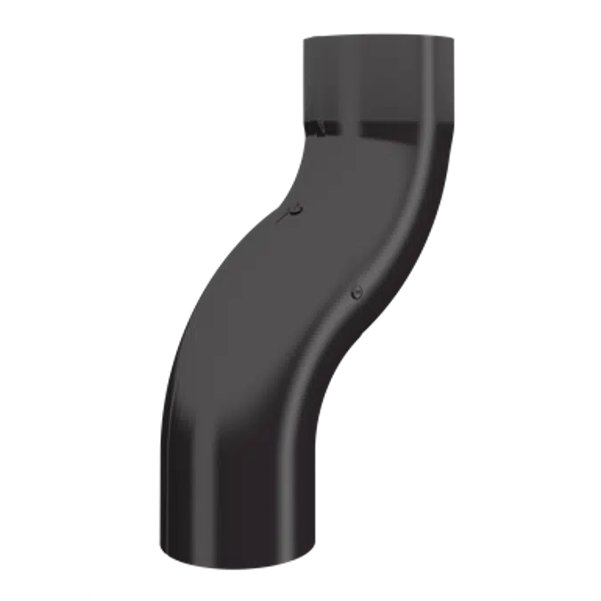 One piece bend for round downpipe 100