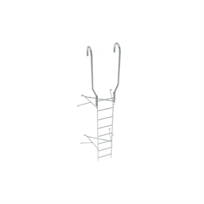 Wall ladder system with 650 offset